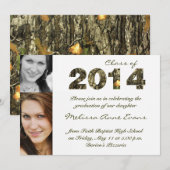 2014年の卒業の招待状の迷彩柄のクラス 招待状 (正面/裏面)