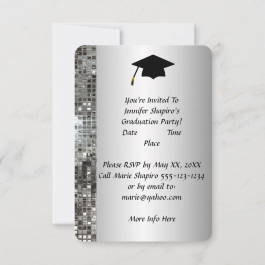 2014年の卒業式の招待状 招待状 (裏面)