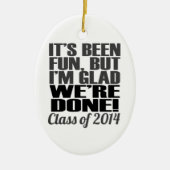 2014年の卒業生クラスのおもしろいだ セラミックオーナメント (正面)