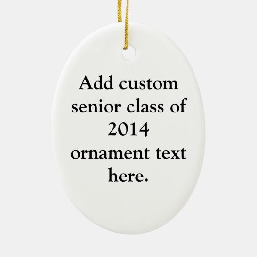 2014年の卒業生クラスのおもしろいだ セラミックオーナメント (裏面)