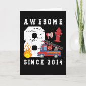 2014年の第8誕生日ギフト生まれ消防士少年 カード (正面)