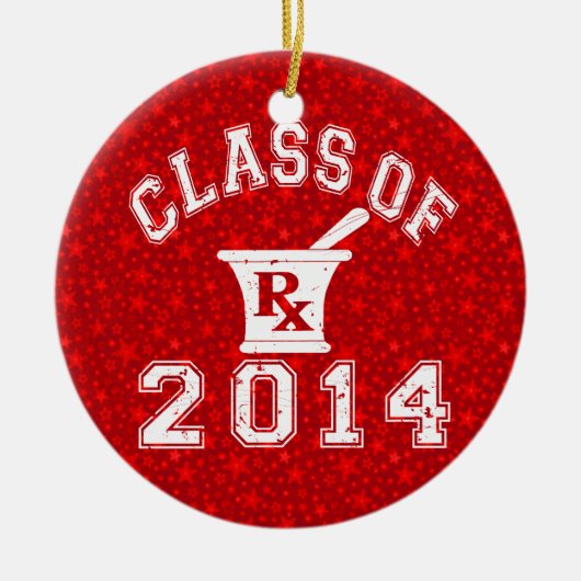 2014年の薬学のクラス セラミックオーナメント (正面)