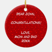 2014年の薬学のクラス セラミックオーナメント (裏面)