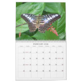 2014年の蝶カレンダー カレンダー (2月 2026)
