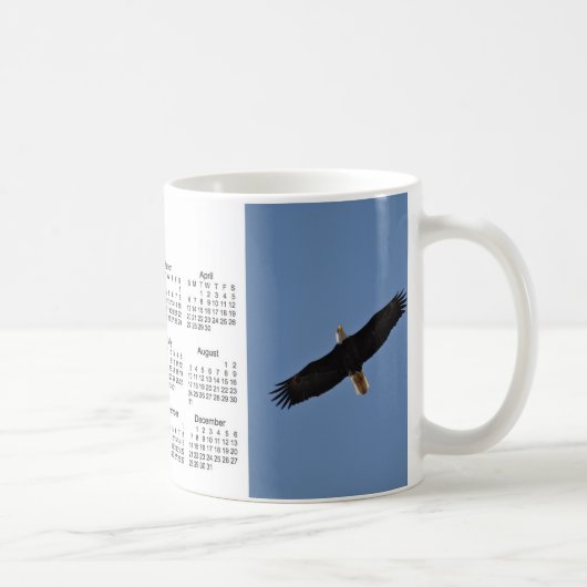 2014年の鳥のカレンダーのコーヒー・マグ コーヒーマグカップ (右)