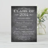 2014年のClass of 2014 chalkboard gradation party招待状 招待状 (スタンド正面)