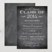 2014年のClass of 2014 chalkboard gradation party招待状 招待状 (正面/裏面)