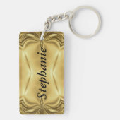 2014年または年及び名前の銀製の金ゴールドのクラスKeychain キーホルダー (裏面)