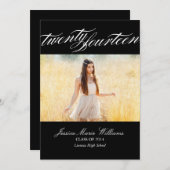 2014年エレガント卒業案内 招待状 (正面/裏面)