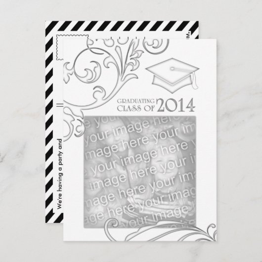 2014年エレガント卒業発表 インビテーションポストカード (正面/裏面)