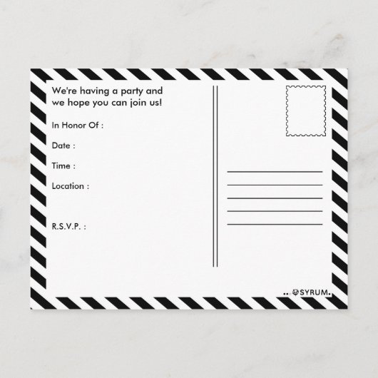 2014年エレガント卒業発表 インビテーションポストカード (裏面)