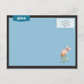 2014年カレンダー – ハッピーニューイヤーBunny Rabbitファミリー シーズンポストカード (裏面)