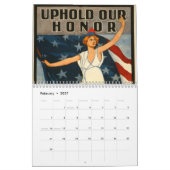 2014年クラシック陸軍採用暦 カレンダー (2月 2027)