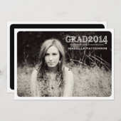 2014年グラモダンード写真卒業パーティー招待状 招待状 (正面/裏面)