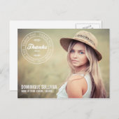 2014年スタンプ卒業のクラスありがとうはがき ポストカード (正面/裏面)