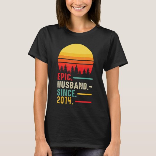 2014年ハッピーアニバーサリー以来メンズ叙事詩の夫 Tシャツ (正面)