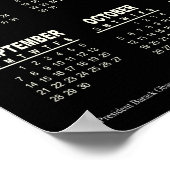 2014年バラクオバマ切り出しカレンダー |黒 ポスター (角)