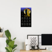 2014年バラク大統領とミシェル・オバマ暦 ポスター (ホームオフィス)