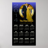 2014年バラク大統領とミシェル・オバマ暦 ポスター (正面)