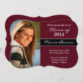 2014年マルーン卒業招待状 招待状 (正面/裏面)