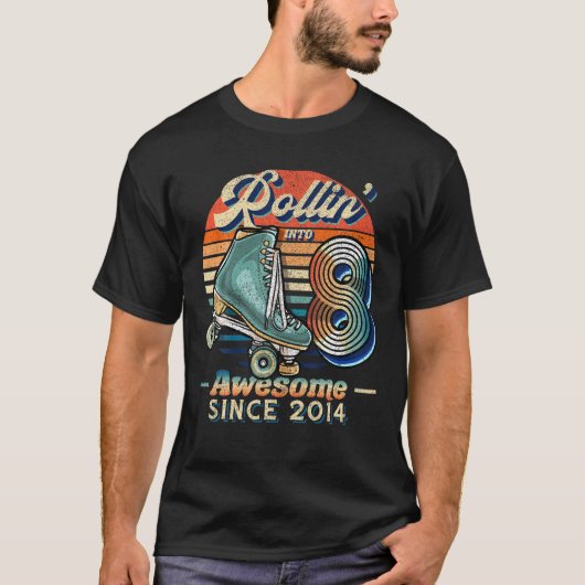 2014年ローラー素晴らしスケートで滑る8Th Birにローリン Tシャツ (正面)