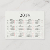 2014年予定表付きヴェネツィア名刺 名刺 (裏面)