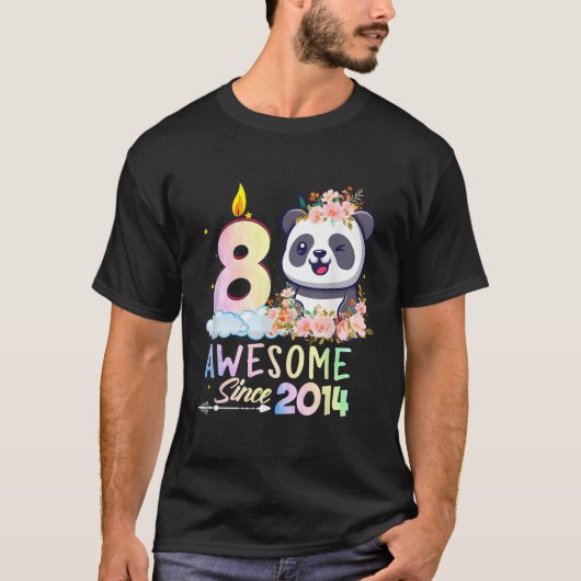 2014年以降のパンダ素晴らしユニコーン8 Tシャツ (正面)