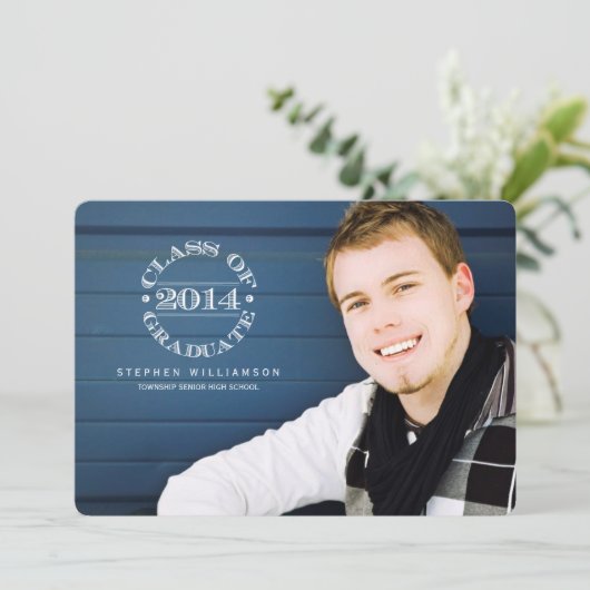 2014年写真卒業パーティー招待状の封印 招待状 (スタンド正面)