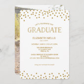 2014年度卒業式のお知らせ - コンフェッティ 案内状 (正面/裏面)