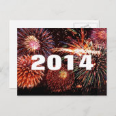 2014年新年おめでとう花火はがき シーズンポストカード (正面/裏面)