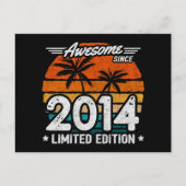 2014年生まれ限定版レトロかっこいい2014年から ポストカード (正面)