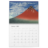 2014年素晴らしの波 – 北斎の芸術 カレンダー (1月 2027)