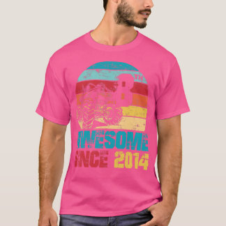 2014年素晴らし8誕生日モンスタートラック以来の子供 Tシャツ