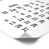 2014年青いブルーボネットの壁掛けカレンダー ポスター (角)