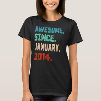 2014年1素晴らし月以来9番目の誕生日9年間 Tシャツ