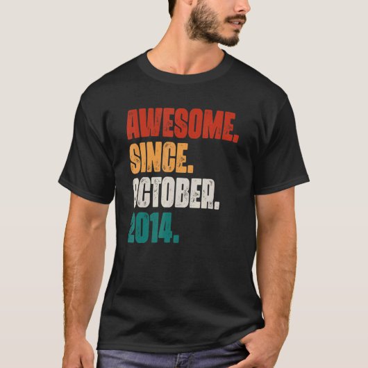 2014年10月おもしろい8素晴らし日Bから8歳 Tシャツ (正面)