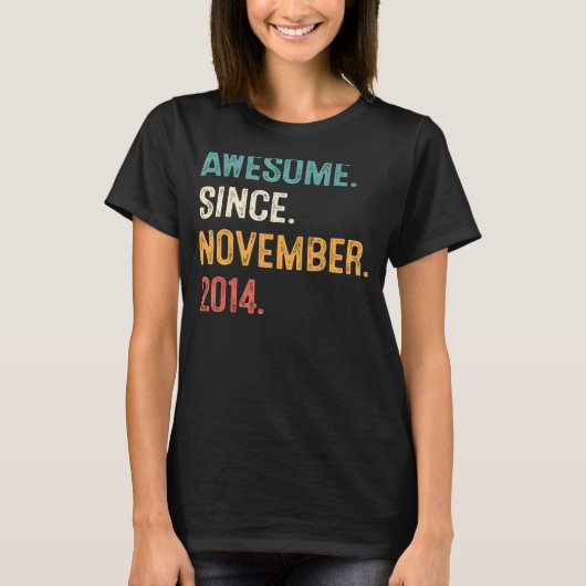 2014年11月8素晴らし日誕生から8歳 Tシャツ (正面)