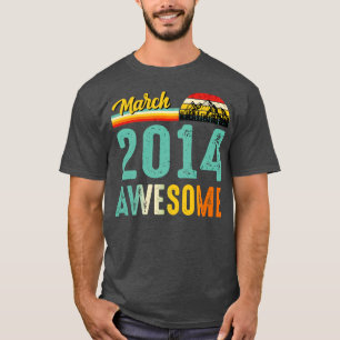 2014年3月誕生日ギフトシャツヴィンテージ2014年3月 Tシャツ