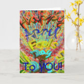 2014年4月14日おめでとう カード (黄色い花)