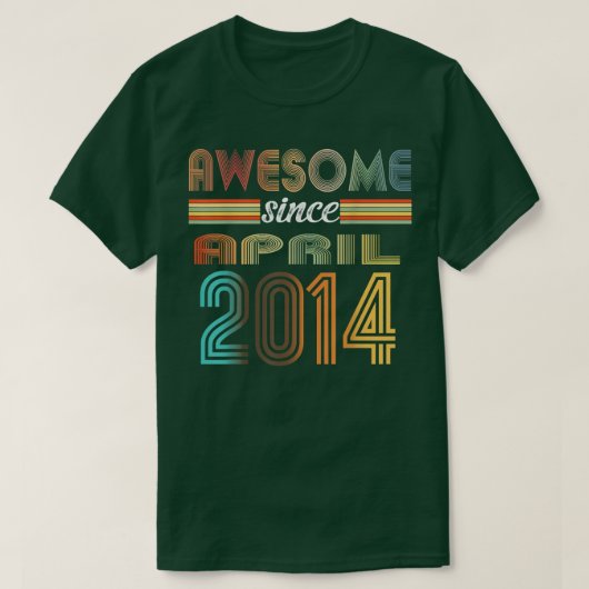 2014年4素晴らし月8誕生日以来8歳 Tシャツ (デザイン正面)