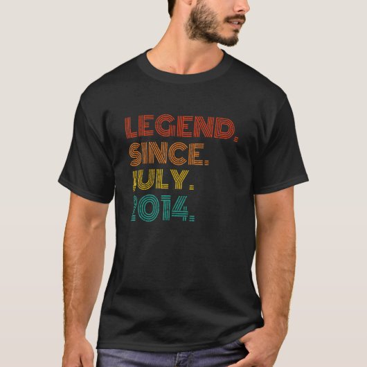 2014年7月以来の伝説誕生誕生日アイディア2014 Tシャツ (正面)