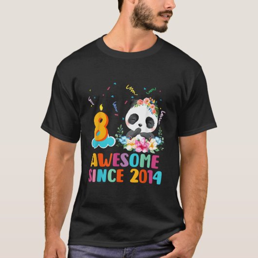 2014年8月以素晴らし降8パンダユニコーン Tシャツ (正面)