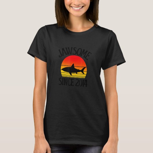 2014年8歳サメ以来の8誕生日のヤクソーム Tシャツ (正面)