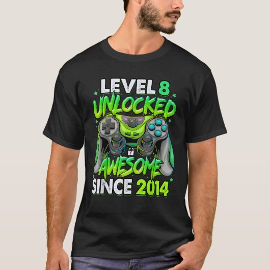 2014年8素晴らし誕生日G以降のレベル8のロック解除 Tシャツ (正面)