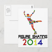2014年：姿スケートで滑る ポストカード (正面/裏面)