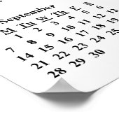 2014年 白い水仙の壁掛けカレンダー ポスター (角)