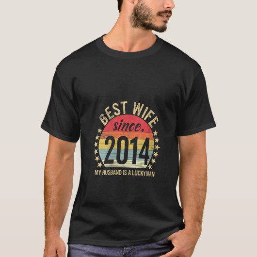 2014最高の年以来の女性の妻 – 第7結婚回のアニバー Tシャツ (正面)