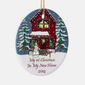 2014私の新しい家のクリスマス セラミックオーナメント (右)