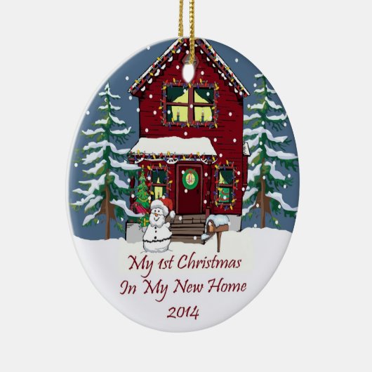 2014私の新しい家のクリスマス セラミックオーナメント (右)