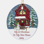 2014私の新しい家のクリスマス セラミックオーナメント (左)